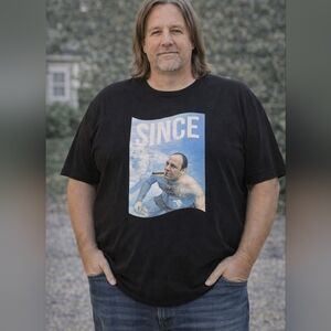 Since 1982 Mens Graphic The Sopranos Tony Poolside Black T Shirt VHTF 3XL